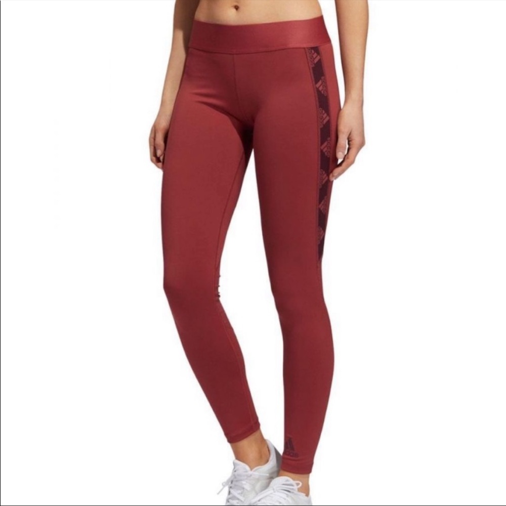 NWT Adidas Alphaskin Badge Of Sport Logo
Tights leggings Legacy Maroon Small